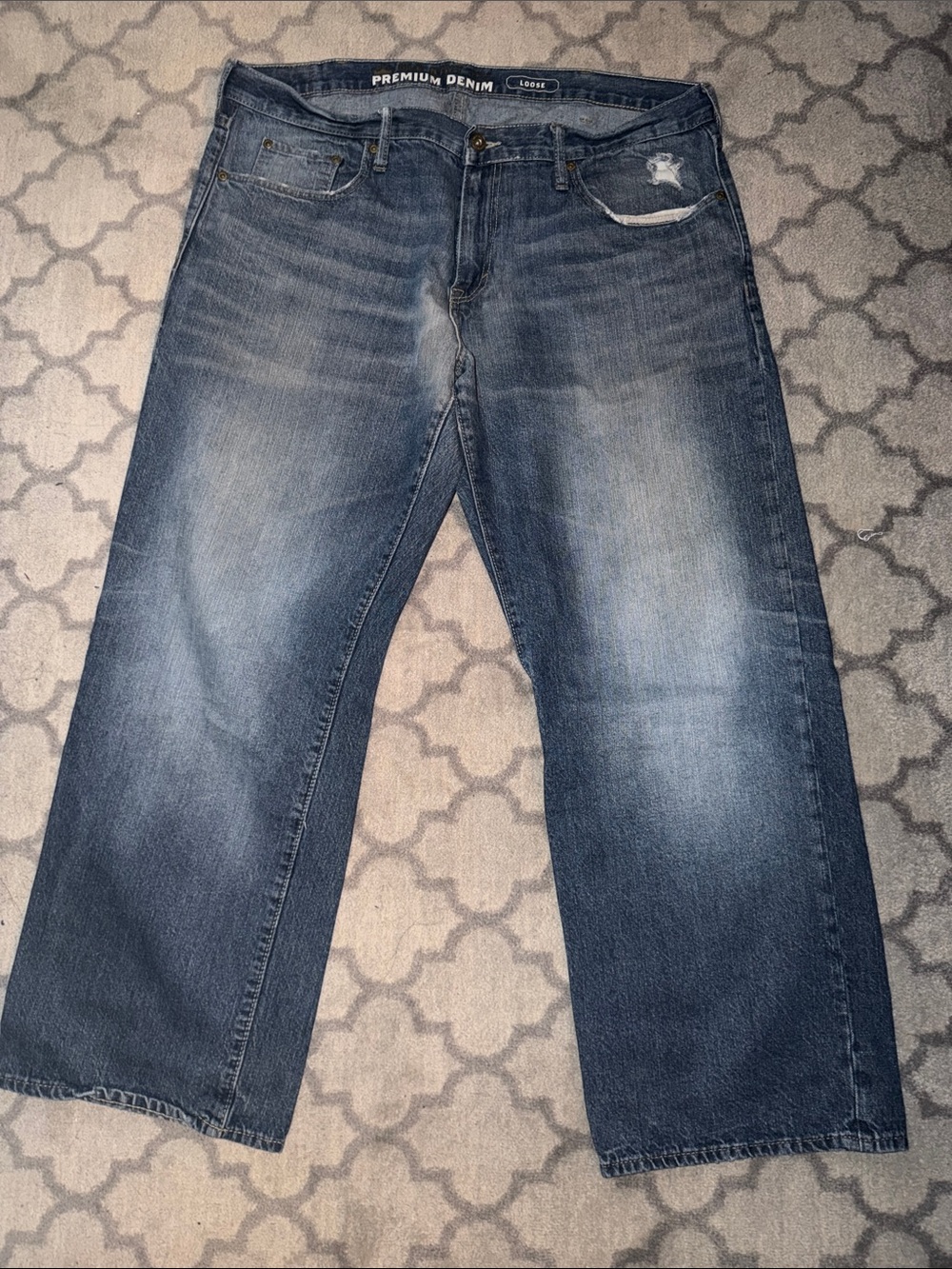 Old Navy Men's Faded Blue Bootcut Jeans